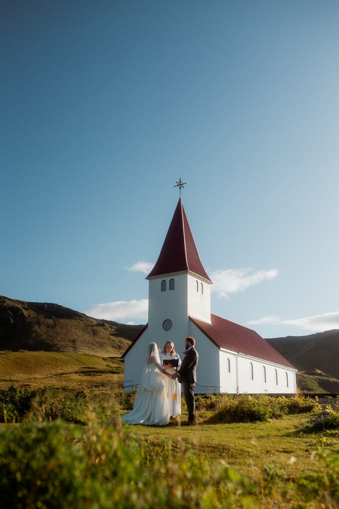 Vík Church (Víkurkirkja) in Iceland, a unique location for elopement ceremonies and cultural travel.